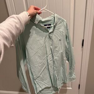 Mint Green Button-Up Shirt